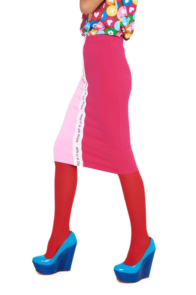 Agatha Ruiz De La Prada FALDA BICOLOR ROSA/FUCSIA