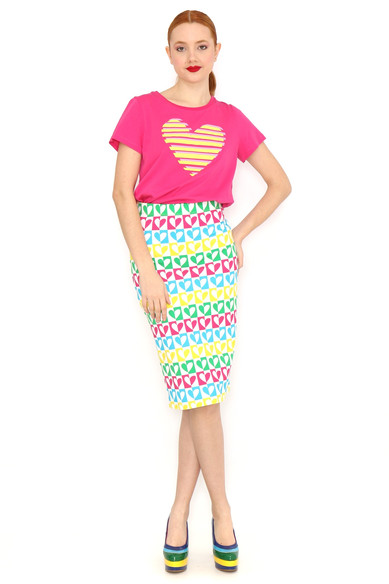 Agatha Ruiz De La Prada FALDA LAPIZ CORAZONES
