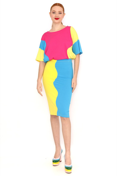 Agatha Ruiz De La Prada FALDA LAPIZ ONDAS