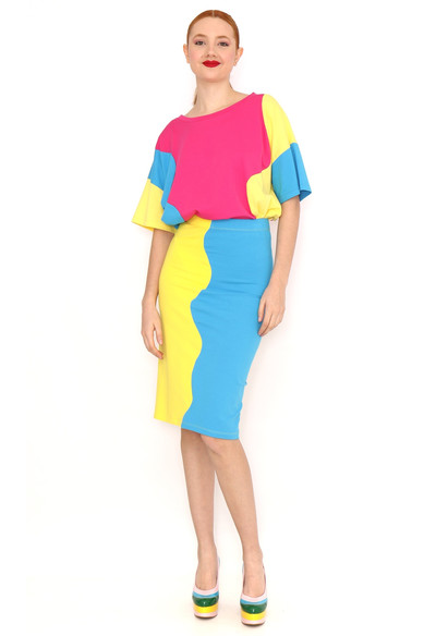 Agatha Ruiz De La Prada FALDA LAPIZ ONDAS