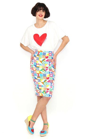 Agatha Ruiz De La Prada FALDA LAPIZ PATCH
