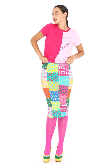 Agatha Ruiz De La Prada FALDA LAPIZ PATCHWORK