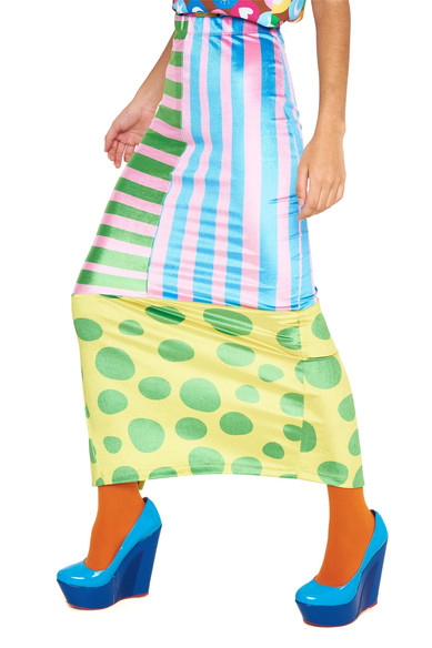 Agatha Ruiz De La Prada FALDA LARGA TOPOS/RAYAS