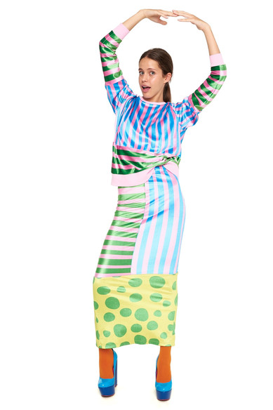 Agatha ruiz de la prada FALDA LARGA TOPOS/RAYAS