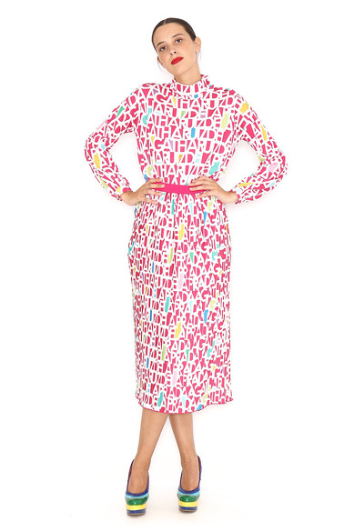 Agatha ruiz de la prada FALDA PLISADA LETRAS