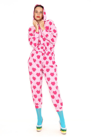 Agatha ruiz de la prada MONO CAPUCHA BESOS