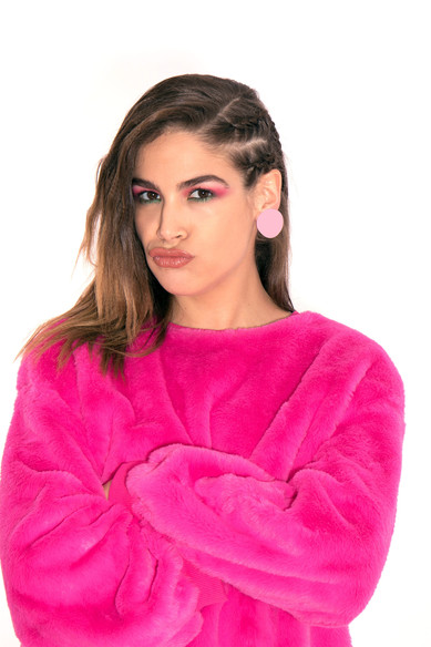 Agatha Ruiz De La Prada PENDIENTE TOPO GRANDE ROSA