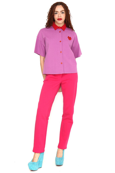 Agatha Ruiz De La Prada POLO MORADO CORAZON