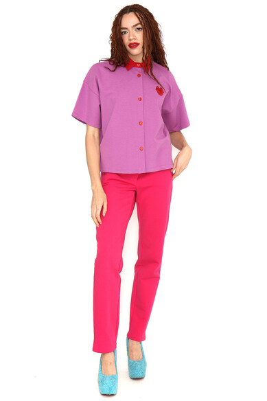 Agatha Ruiz De La Prada POLO MORADO CORAZON