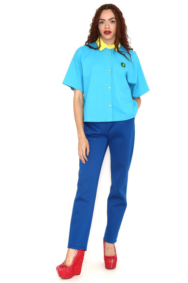 Agatha ruiz de la prada POLO TURQUESA FLOR