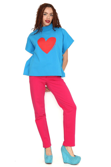 Agatha Ruiz De La Prada PONCHO CORAZON ROJO