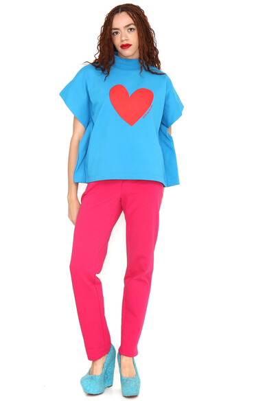 Agatha Ruiz De La Prada PONCHO CORAZON ROJO