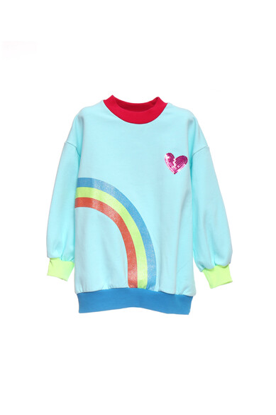 Agatha Ruiz De La Prada SUDADERA ARCOIRIS CELESTE