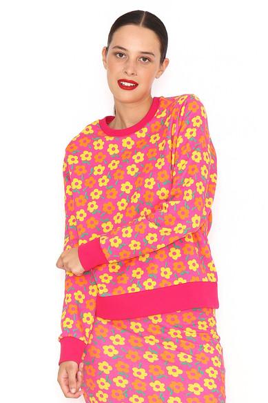 Agatha Ruiz De La Prada SUDADERA FLORES NARANJA
