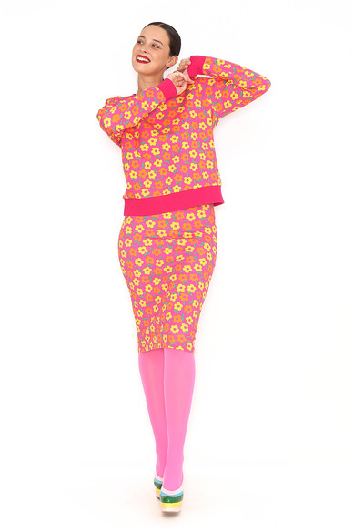 Agatha Ruiz De La Prada SUDADERA FLORES NARANJA