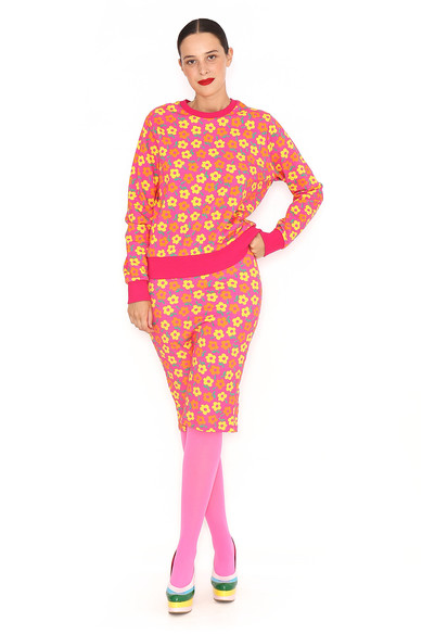 Agatha Ruiz De La Prada SUDADERA FLORES NARANJA