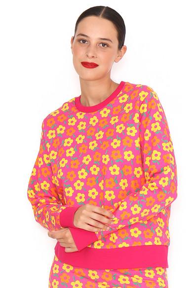 Agatha ruiz de la prada SUDADERA FLORES NARANJA