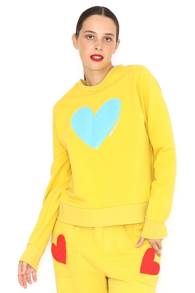 Agatha Ruiz De La Prada SUDADERA MOSTAZA CORAZON