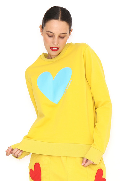 Agatha Ruiz De La Prada SUDADERA MOSTAZA CORAZON