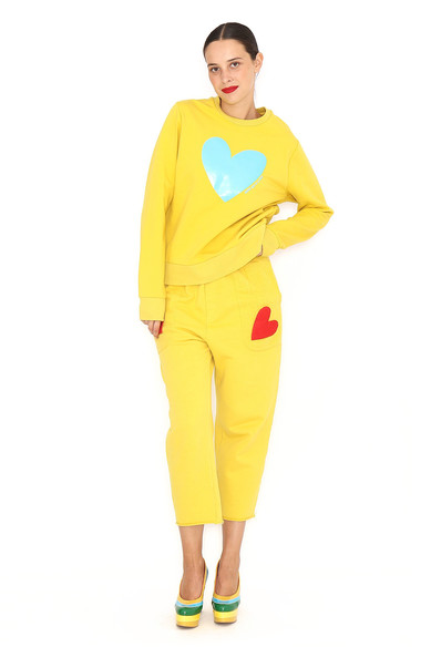 Agatha Ruiz De La Prada SUDADERA MOSTAZA CORAZON