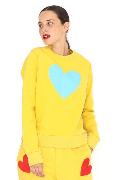 Agatha ruiz de la prada SUDADERA MOSTAZA CORAZON