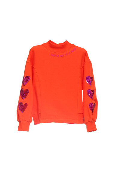 Agatha ruiz de la prada SUDADERA NARANJA CORAZONES