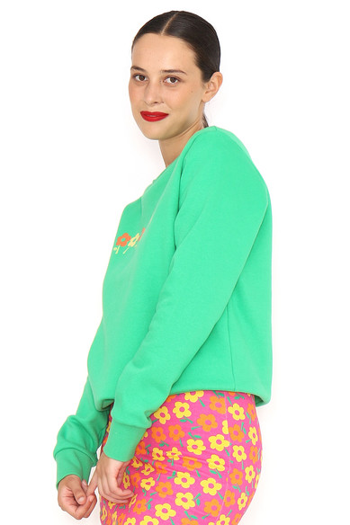 Agatha Ruiz De La Prada SUDADERA VERDE FLORES