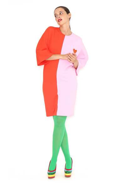 Agatha Ruiz De La Prada VESTIDO BICOLOR CORAZON