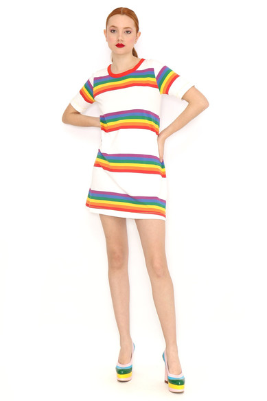 Agatha ruiz de la prada VESTIDO BLANCO RAYAS
