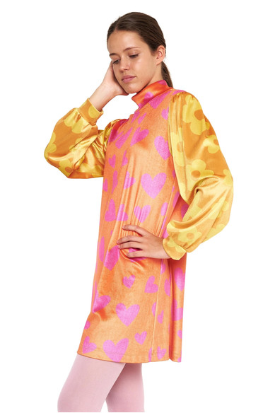 Agatha Ruiz De La Prada VESTIDO CORAZONES NARANJA