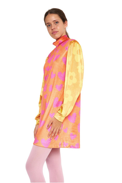 Agatha Ruiz De La Prada VESTIDO CORAZONES NARANJA