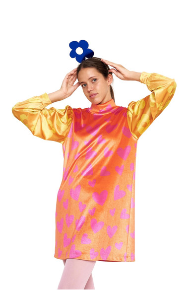 Agatha ruiz de la prada VESTIDO CORAZONES NARANJA