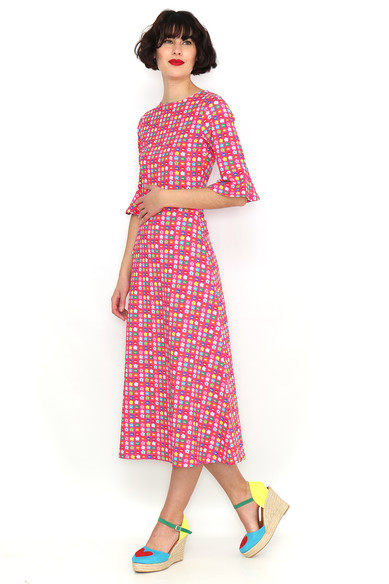 Agatha Ruiz De La Prada VESTIDO ESTAMPADO FUCSIA