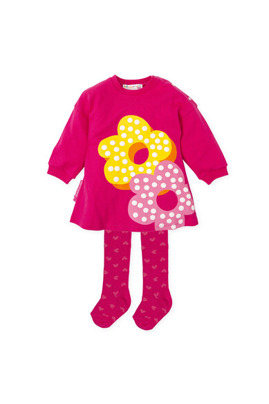 Agatha ruiz de la prada VESTIDO FUCSIA 2 FLORES