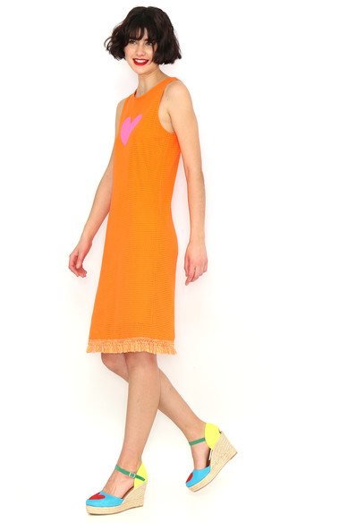 Agatha Ruiz De La Prada VESTIDO NARANJA FLECOS