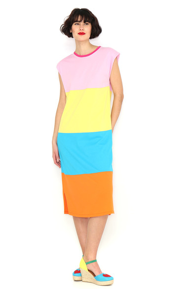 Agatha Ruiz De La Prada VESTIDO RAYAS HOMBRERAS