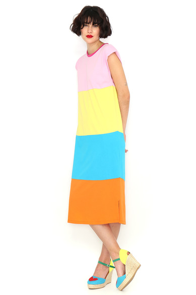 Agatha Ruiz De La Prada VESTIDO RAYAS HOMBRERAS