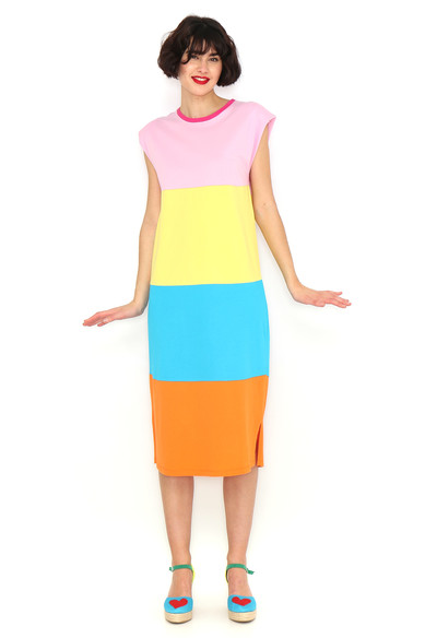 Agatha ruiz de la prada VESTIDO RAYAS HOMBRERAS