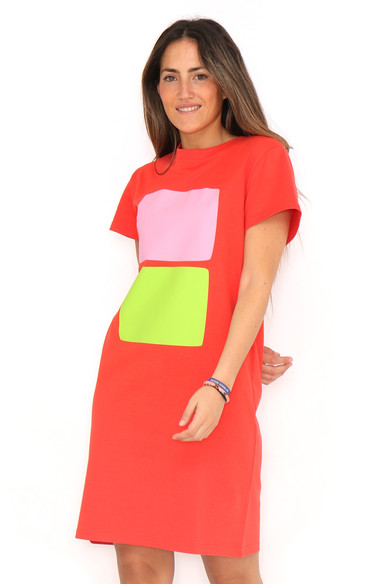 Agatha Ruiz De La Prada VESTIDO ROJO 2 CUADROS