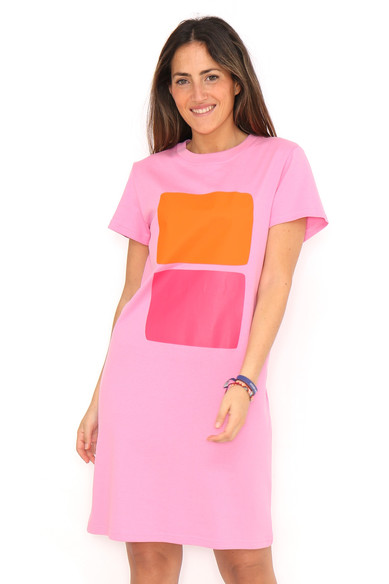 Agatha Ruiz De La Prada VESTIDO ROSA 2 CUADROS