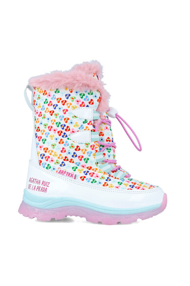 Agatha Ruiz De La Prada BOTA APRES-SKI ESTAMPADAS BLANCO