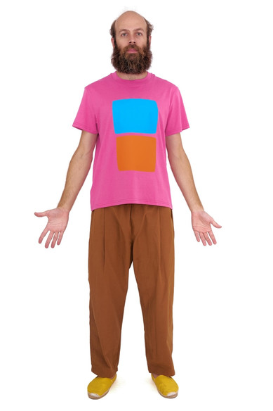 Agatha Ruiz De La Prada CAMISETA 2 CUADROS NARANJA Y AZUL