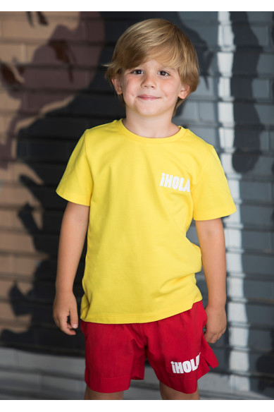 Agatha ruiz de la prada CAMISETA AMARILLA HOLA NIÑO
