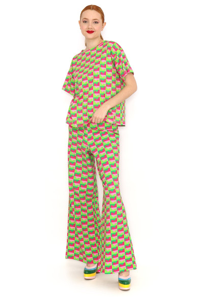 Agatha Ruiz De La Prada CAMISETA CORAZONES FUCSIA VERDE