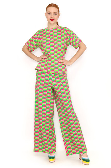 Agatha ruiz de la prada CAMISETA CORAZONES FUCSIA VERDE