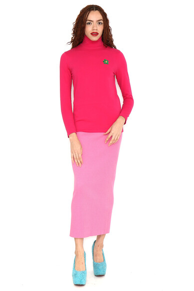 Agatha Ruiz De La Prada CAMISETA FUCSIA CA FLOR VERDE