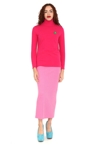 Agatha Ruiz De La Prada CAMISETA FUCSIA CA FLOR VERDE