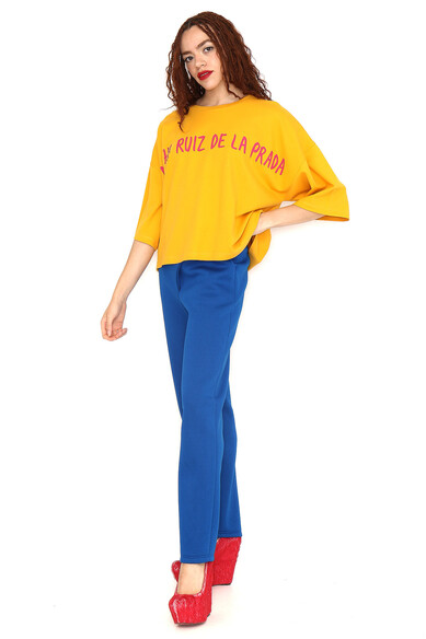 Agatha Ruiz De La Prada CAMISETA OVERSIZE AMARILLA ARP ROJO