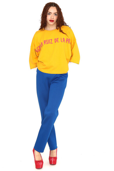 Agatha Ruiz De La Prada CAMISETA OVERSIZE AMARILLA ARP ROJO