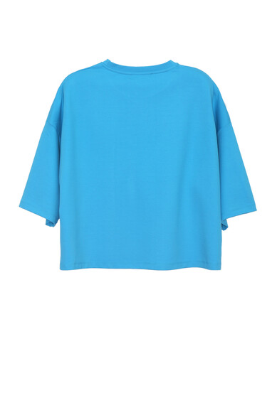 Agatha Ruiz De La Prada CAMISETA OVERSIZE TURQUESA ARP AMARILLO